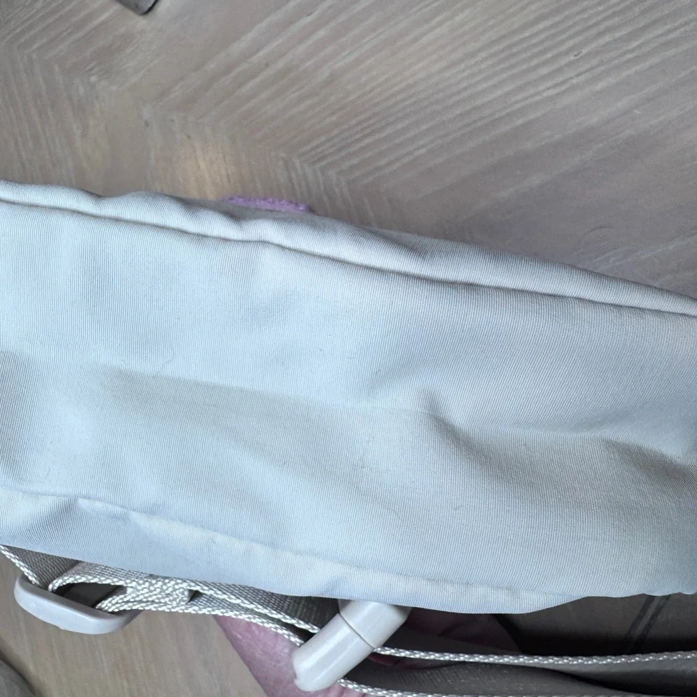 NEW Cream w Pink Gold Monogram F Crossbody,Sling Waist pack Roomy liteweight